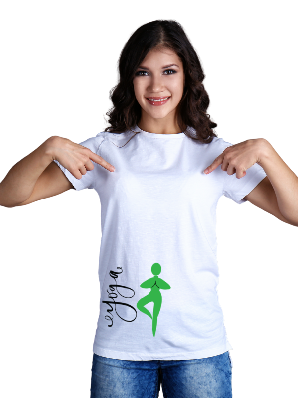 yoga day tree pose printed graphic - unisex t-shirt