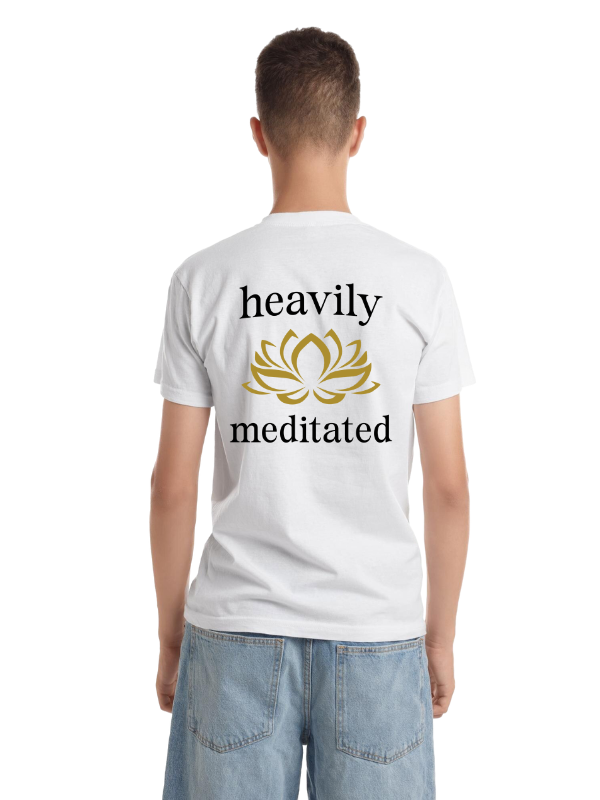 "Heavily Meditated" Men's Yoga T-Shirt – Humorous Meditation Tee
