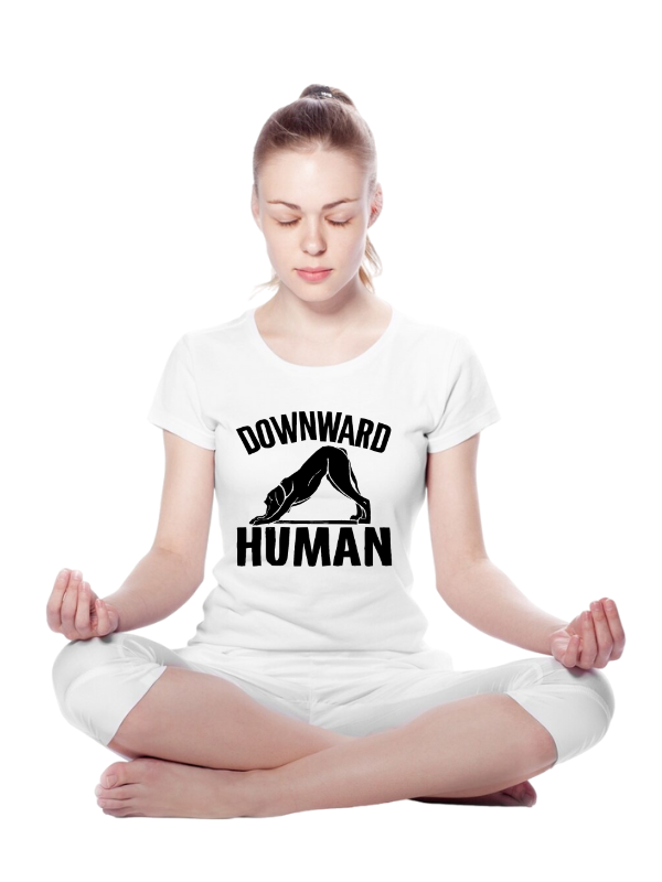 "Downward Human" Women's Yoga T-Shirt