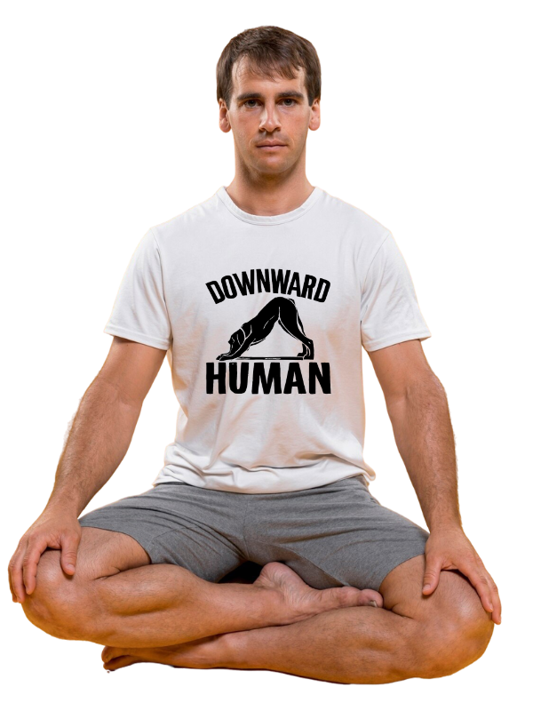 "Downward Human" Men's Yoga T-Shirt
