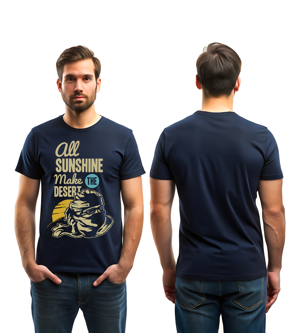 ALL SUNSHINE | MAKE THEM DESERVE – Navy Blue T-Shirt