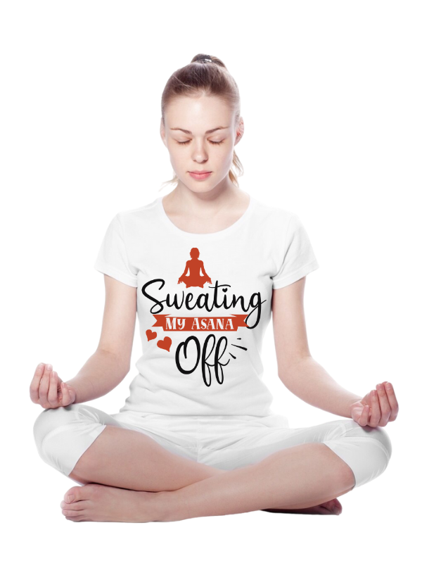 "Sweating Off" Unisex Yoga T-Shirt – Playful Detox & Fitness Tee