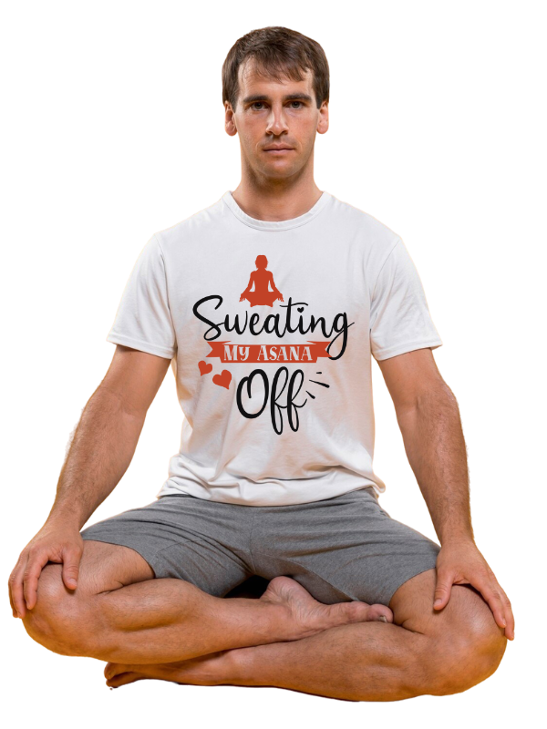"Sweating Off" Unisex Yoga T-Shirt – Playful Detox & Fitness Tee