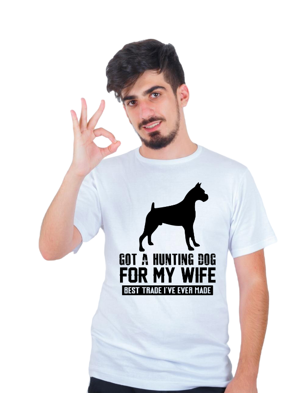 Pepbliss Round Neck White T-Shirt Dogs Quote