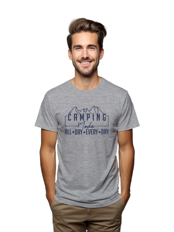 Camping Mode Everyday Tee – Men's Outdoor Adventure Shirt