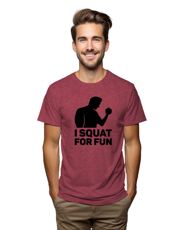 Squat For Fun – Men's Fitness Graphic Tee