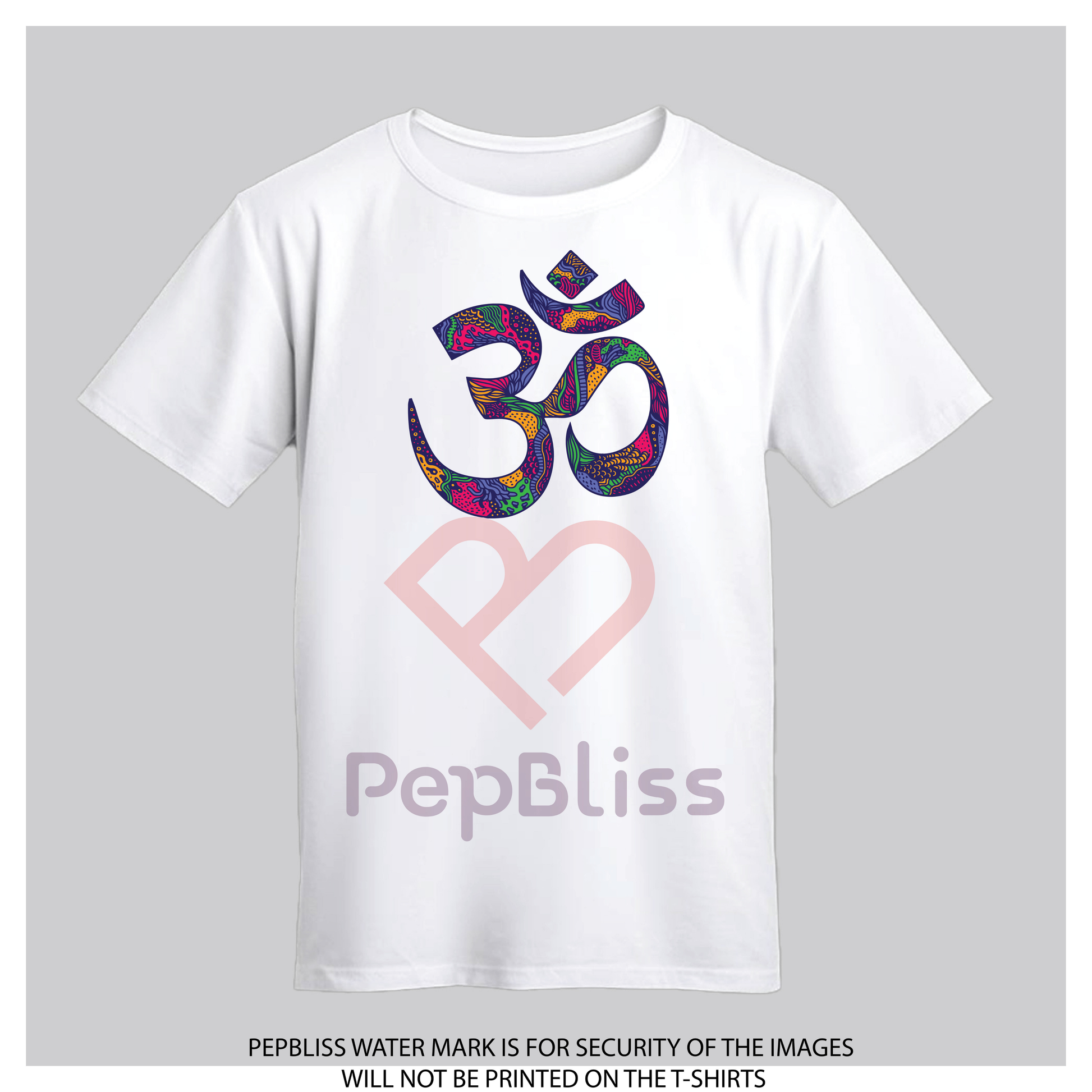 Om Symbol T-Shirt, White Cotton Unisex Tee, Spiritual Design