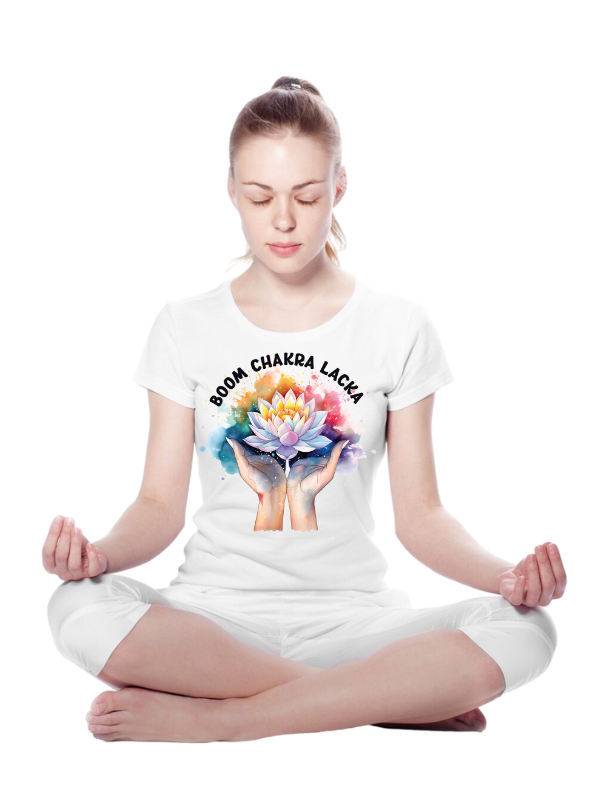 boom chakra lacka - unisex yoga t-shirt