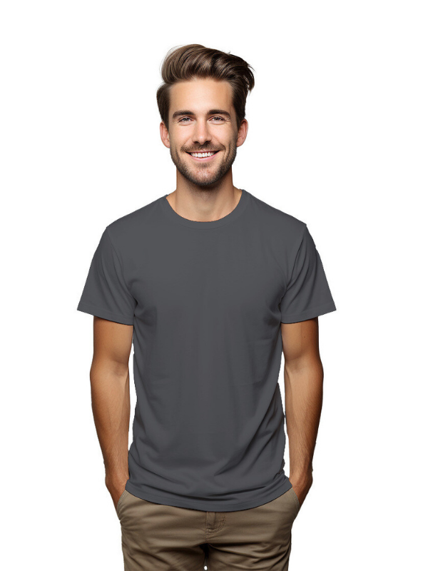 Premium Cotton Plain Asphalt T-Shirt , Regular Fit,  Unisex