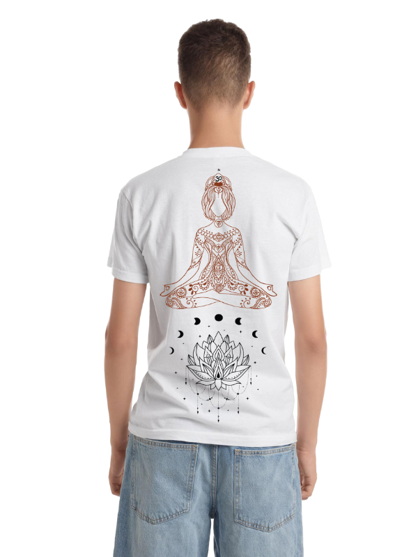 yoga OMM pose multi design - unisex yoga t-shirt