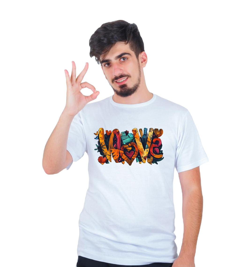 Art Love Design T-Shirt White
