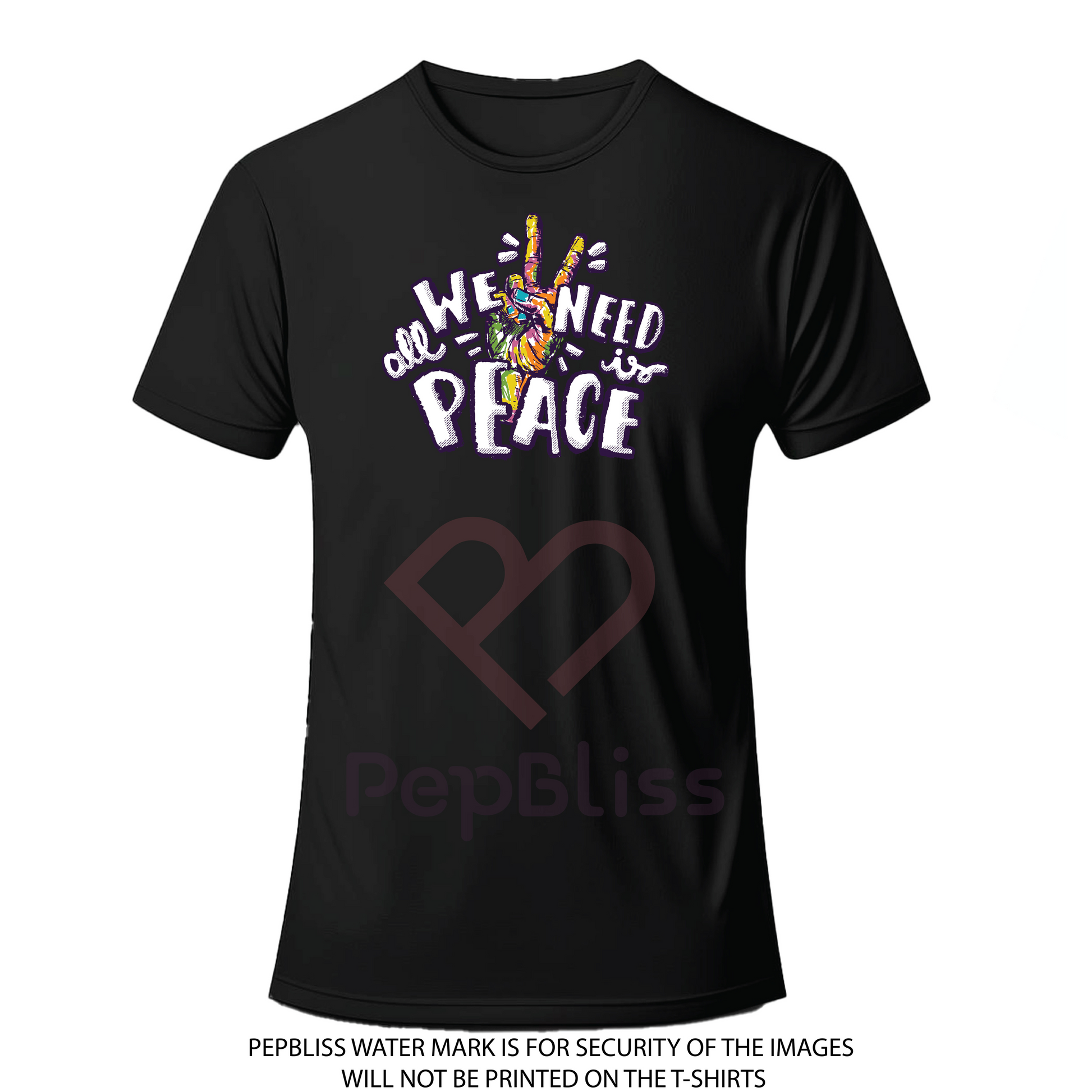 All we need is peace unisex printed tshirt