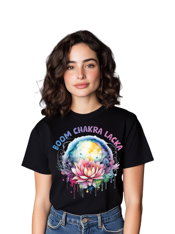 boom chakra lacka - unisex yoga t-shirt