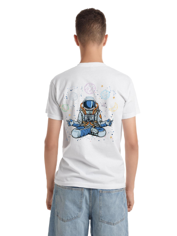 Astronaut Yoga T-Shirt for Men - Space Yoga Art Print Tee