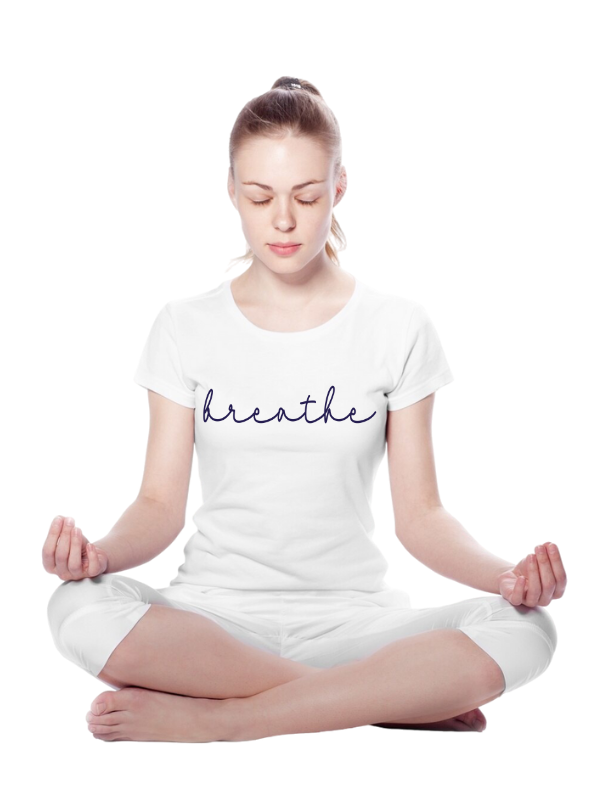 BREATHE SIMPLE TEXT - UNISEX YOGA T-SHIRT