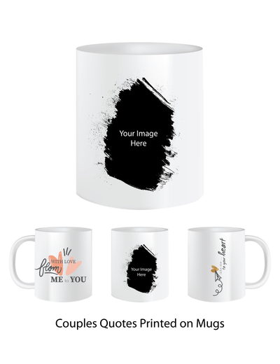 Pep Bliss Customizable Photo Mug, Coffee Cup, 350 ML, With Love from Me to You with Image