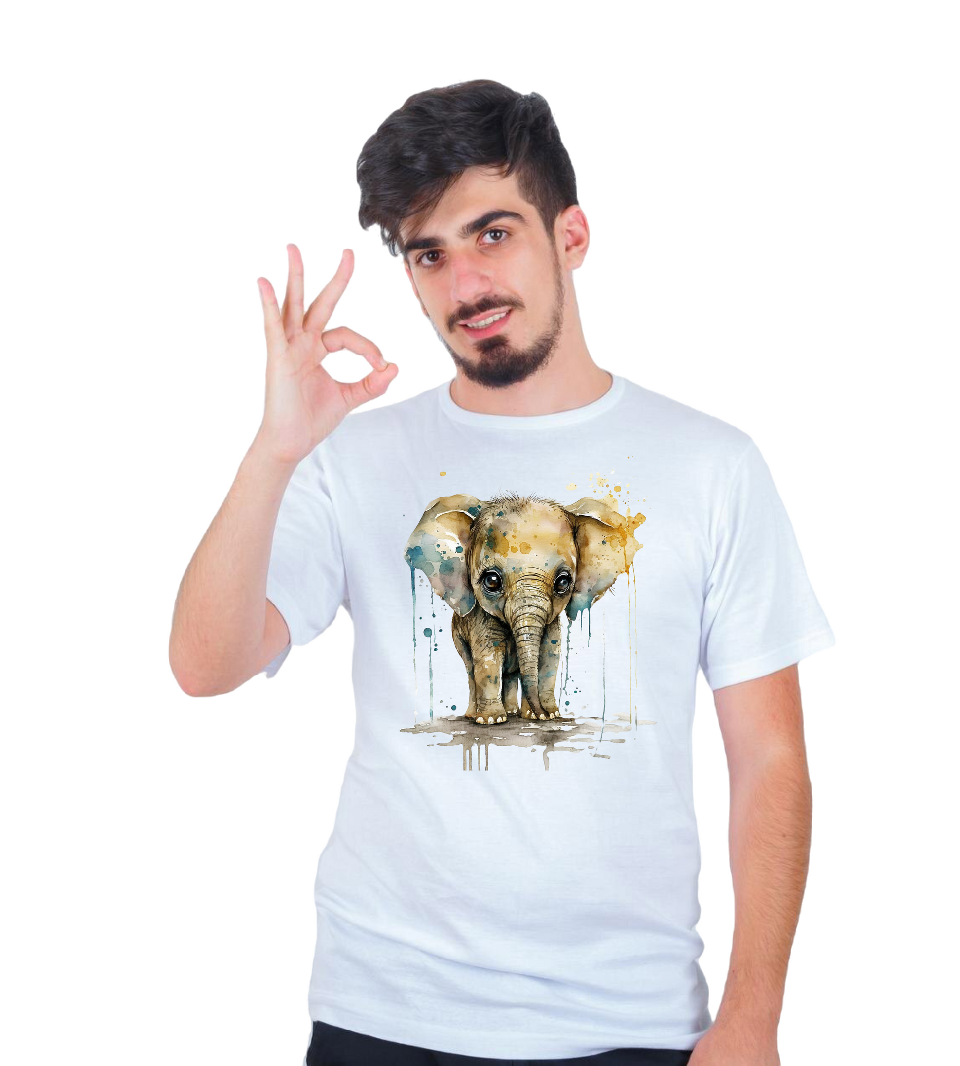 Baby Elephant T-shirt White - Premium Quality