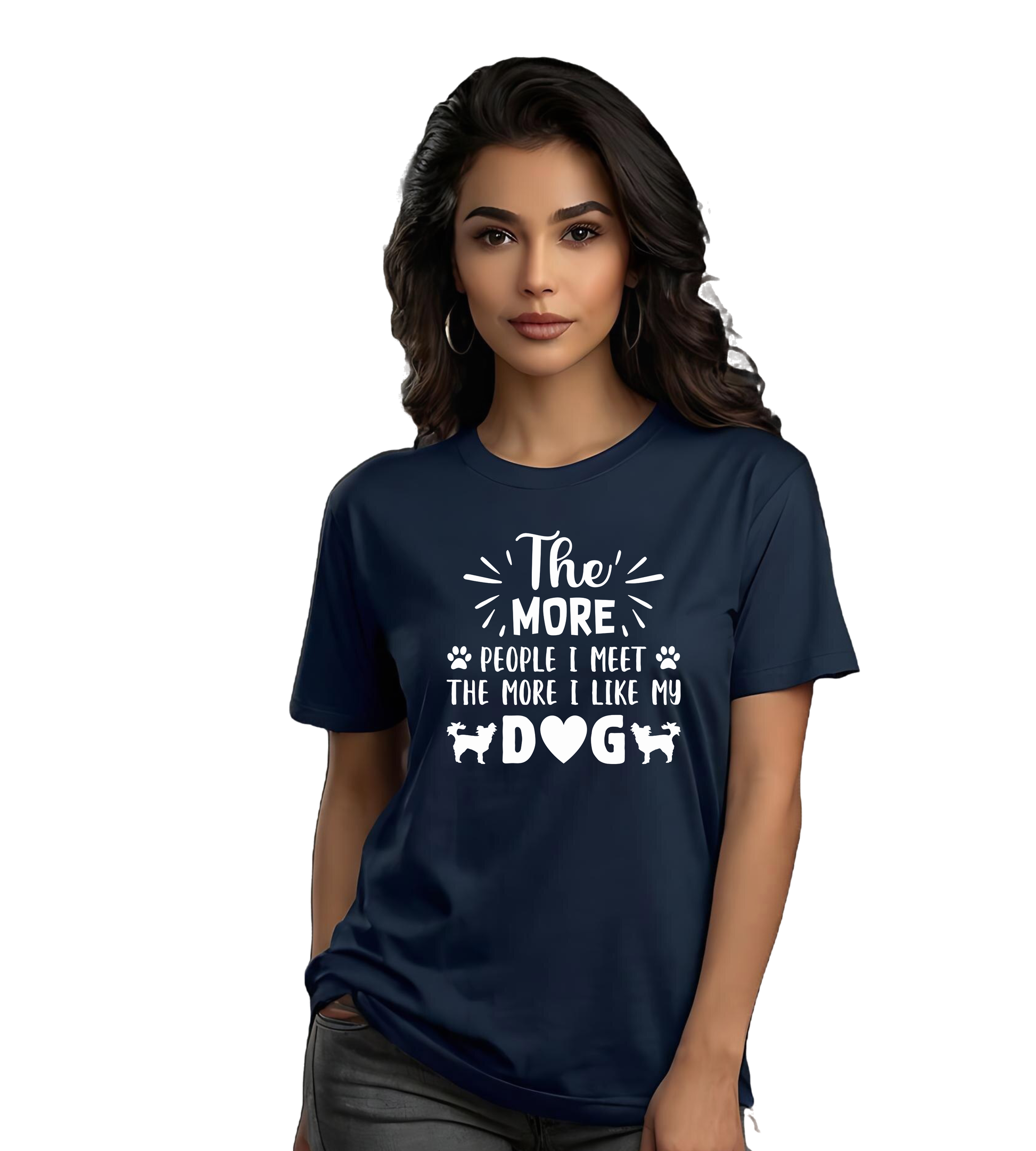 I LIKE DOGS MORE PREMIUM T-SHIRT BLUE