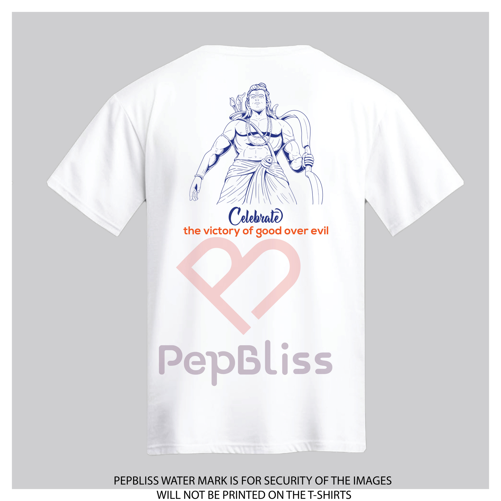 Lord Ram Design, Spiritual Print, White Unisex T-shirt