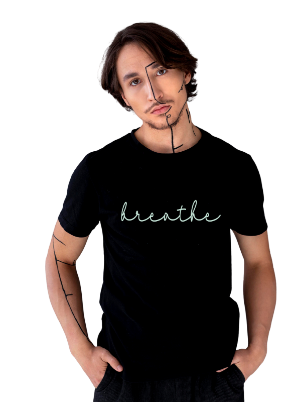 BREATHE SIMPLE TEXT - UNISEX YOGA T-SHIRT
