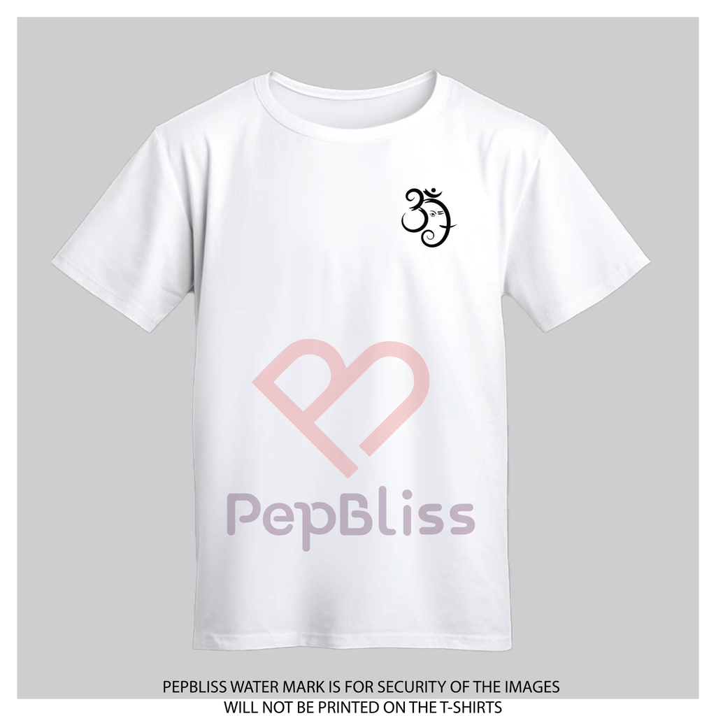 Lord Ganesha Artistic Cotton White printed t-shirt