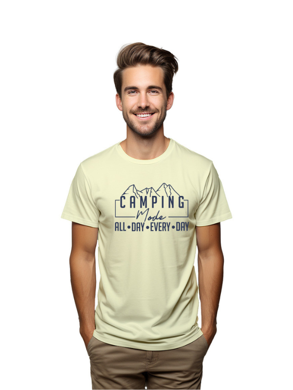 Camping Mode Everyday Tee – Men's Outdoor Adventure Shirt