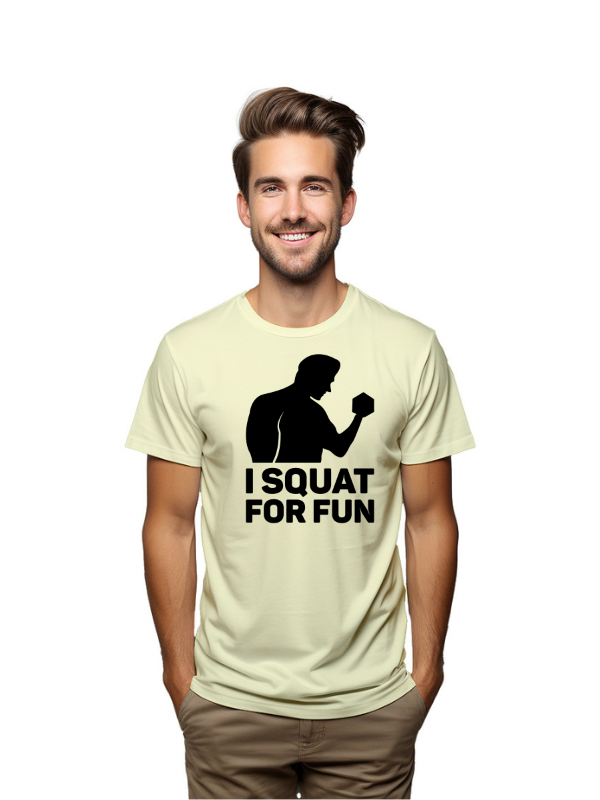 Squat For Fun – Men's Fitness Graphic Tee