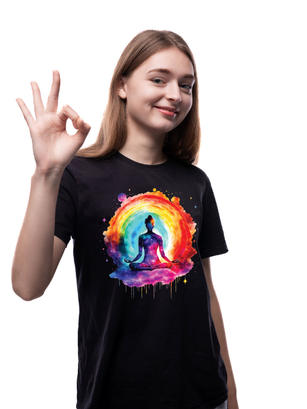 colorful short sleeves - unisex yoga t-shirt
