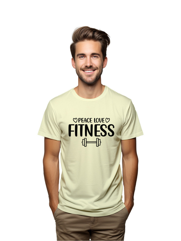 Peace Love Fitness T-Shirt – Motivational Gym Wear