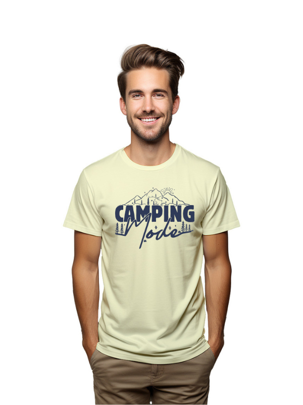 Camping Mode Mountain Adventure T-Shirt – Men's Outdoor Explorer Tee