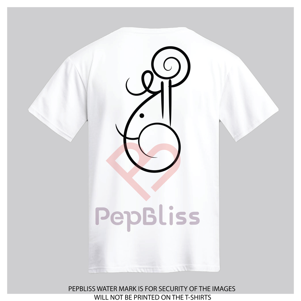 Lord Ganesha Artistic Cotton White printed t-shirt