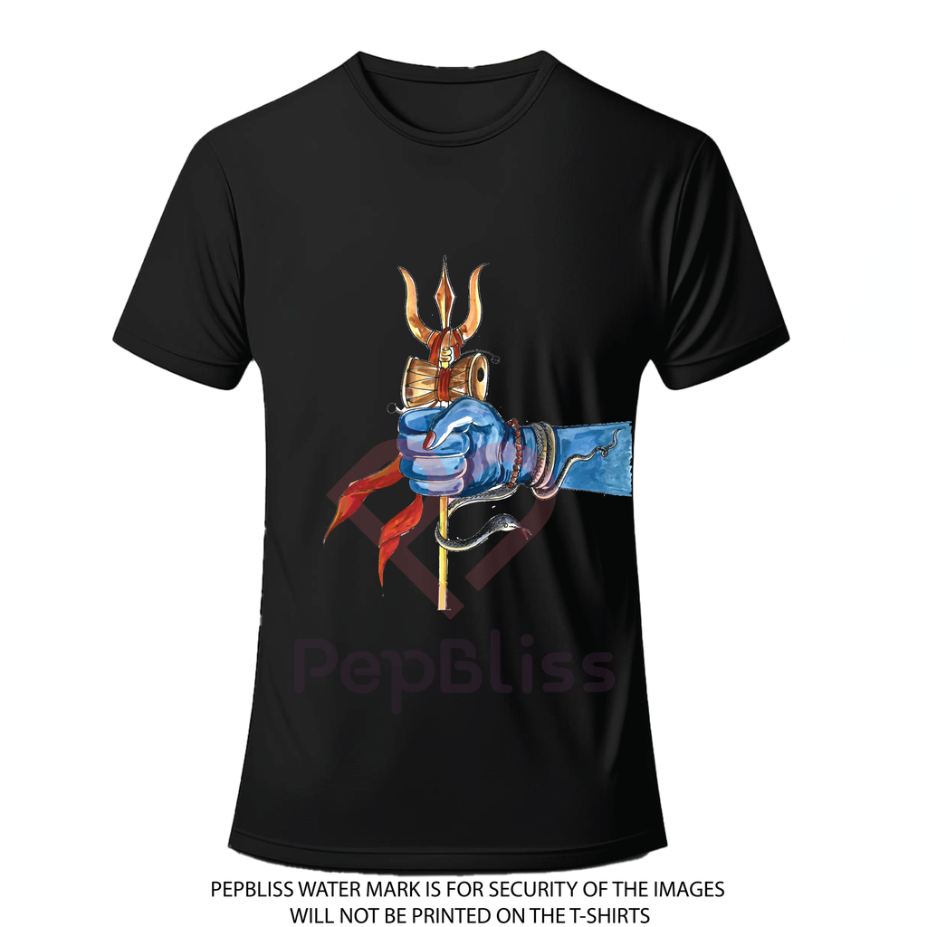 Thrishul  Namha Shivaye Printed Graphic T-shirt, Lord Shiva black T-shirt