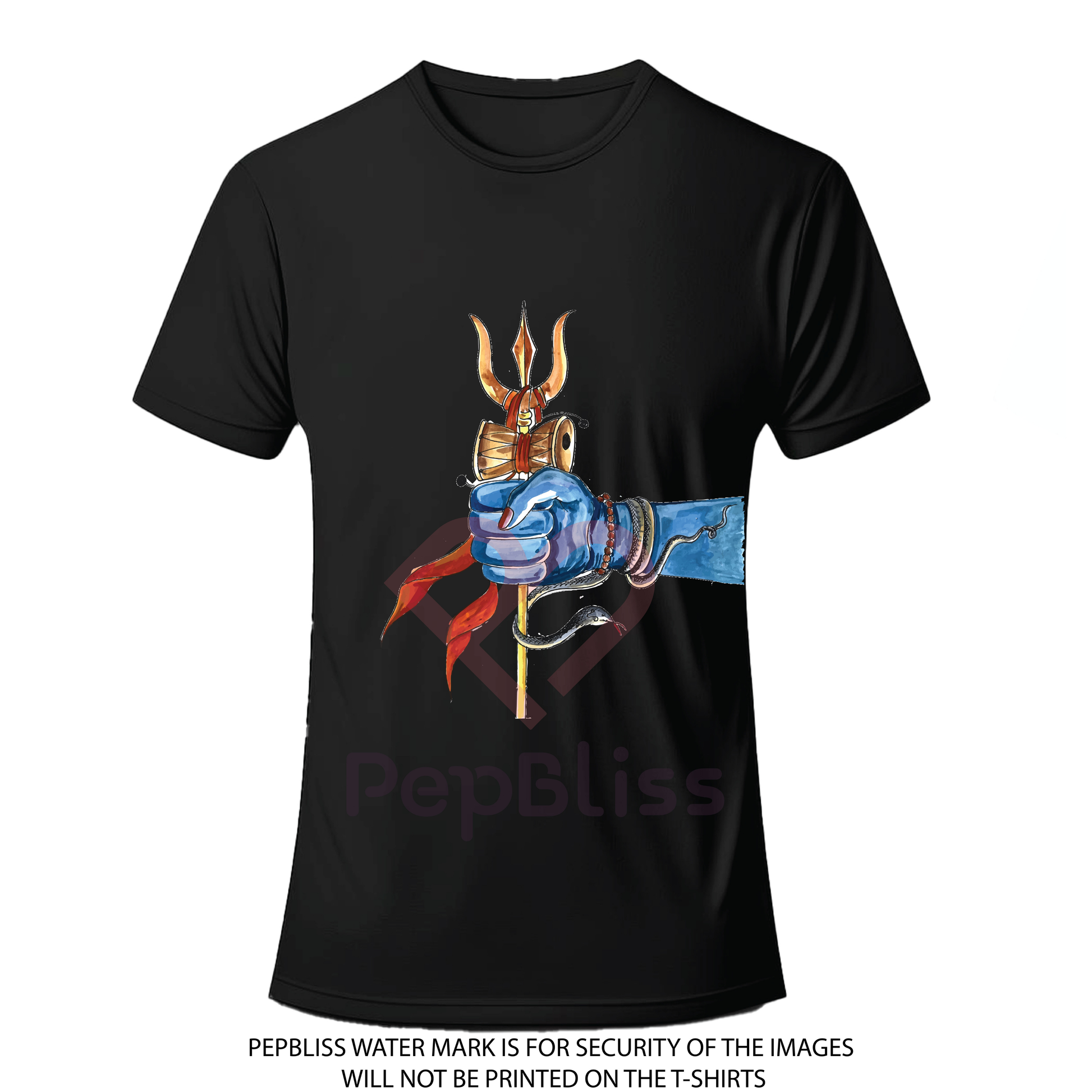 Thrishul  Namha Shivaye Printed Graphic T-shirt, Lord Shiva black T-shirt