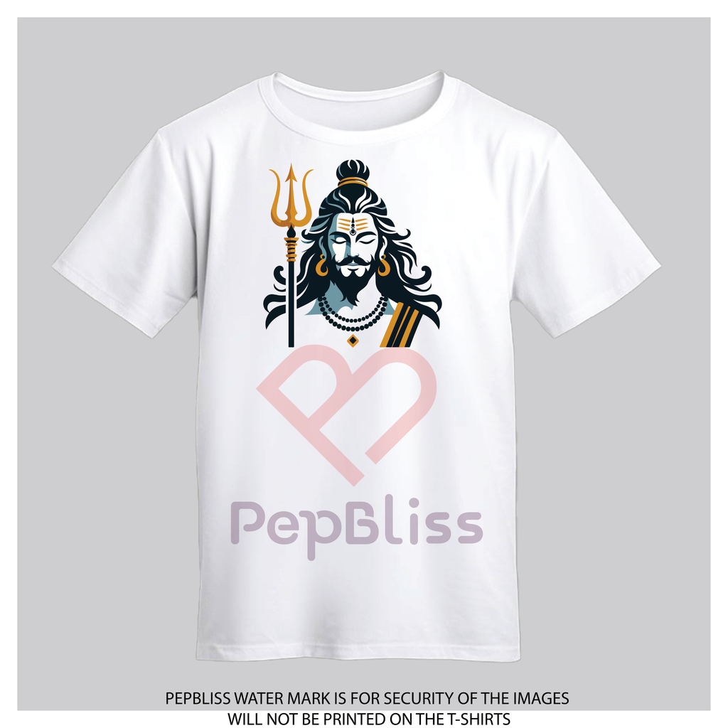 Lord Shiva Om Namha Shivaye Printed Graphic White T-shirt
