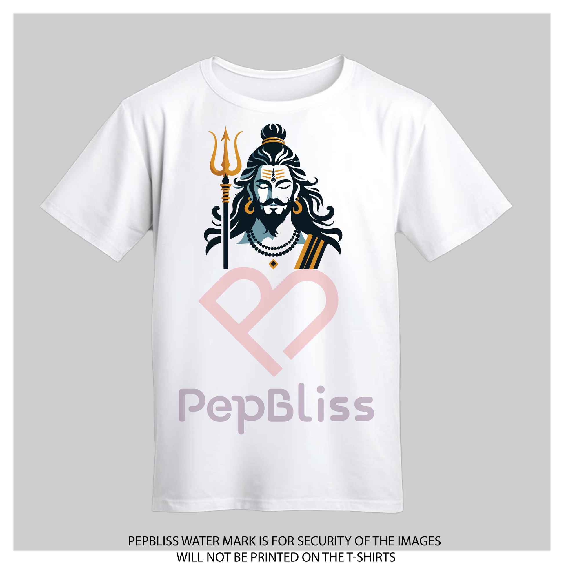 Lord Shiva Om Namha Shivaye Printed Graphic White T-shirt