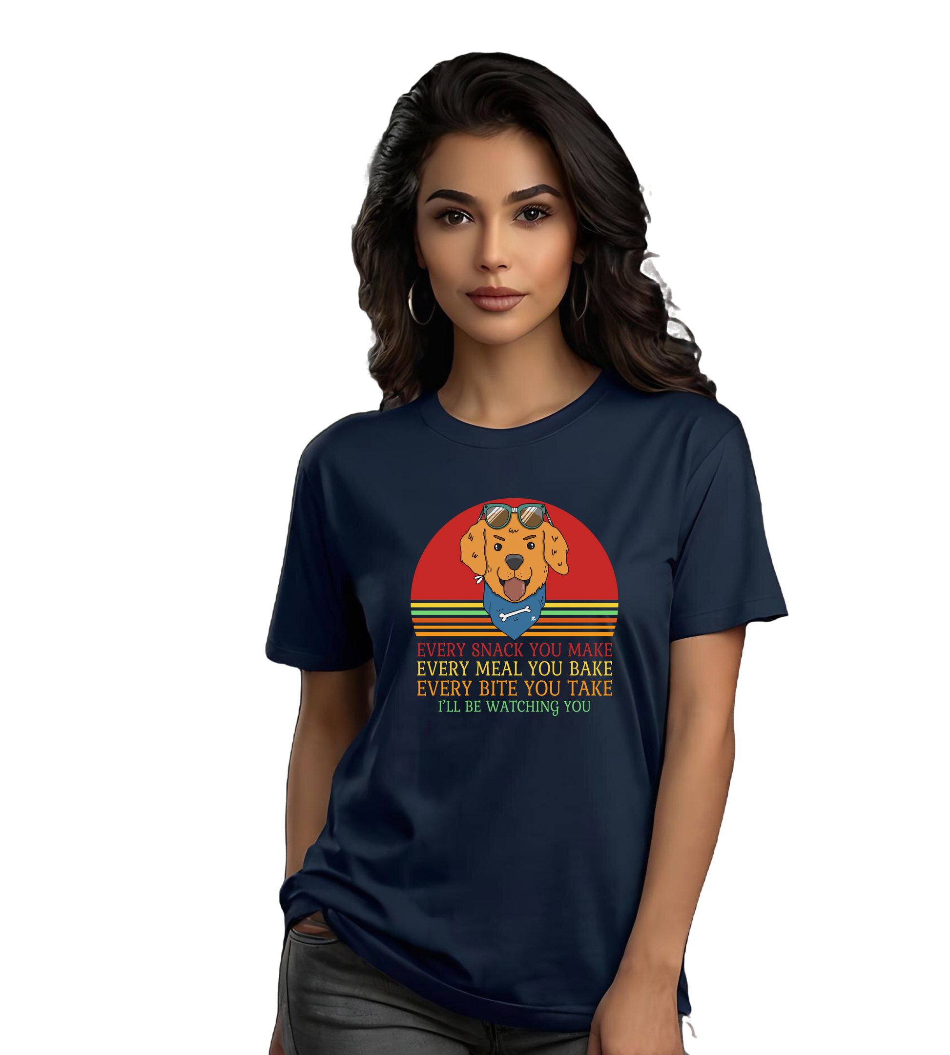 NAVY BLUE FUNNY DOG QUOTE T-SHIRT FOR PET LOVERS