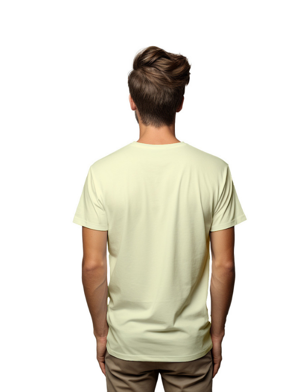 Premium Cotton Plain  Pale Yellow T-Shirt , Regular Fit,  Unisex