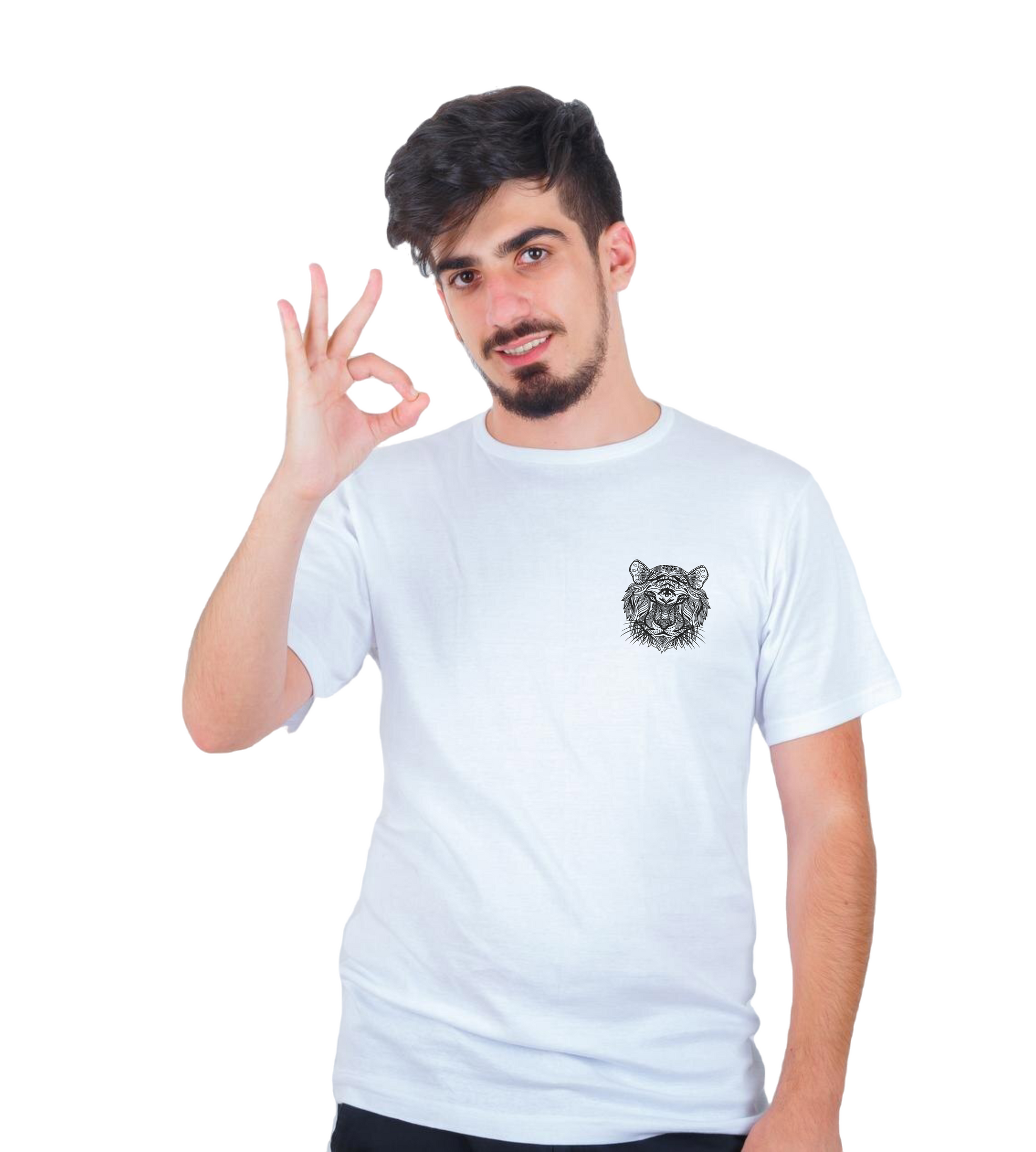 MANADALA ART TIGER T-SHIRT WHITE