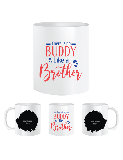 Pep Bliss Customizable Photo Mug, Coffee Cup, 350 ML, For Buddy Brother