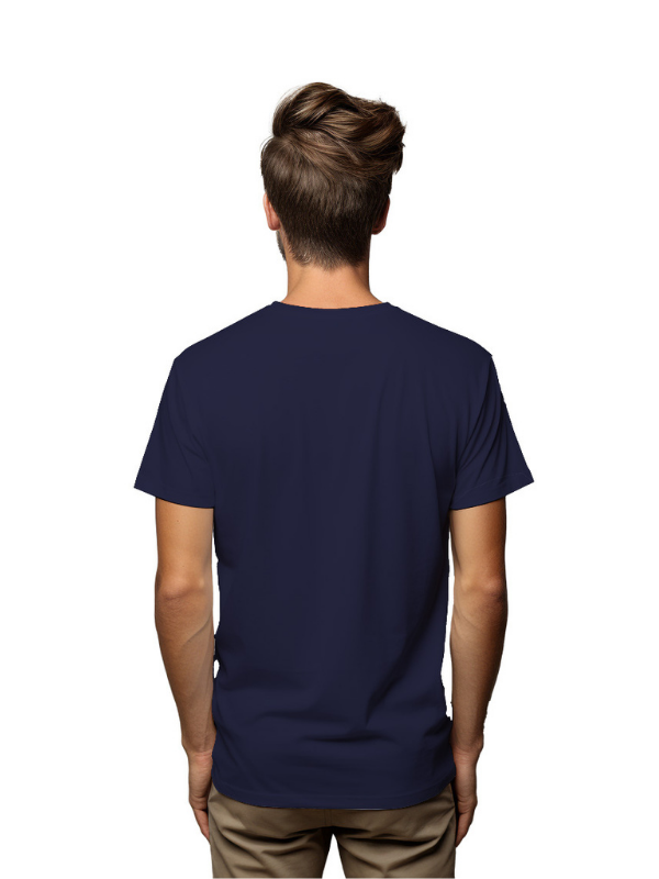 Premium Cotton Plain Navy Blue T-Shirt , Regular Fit,  Unisex