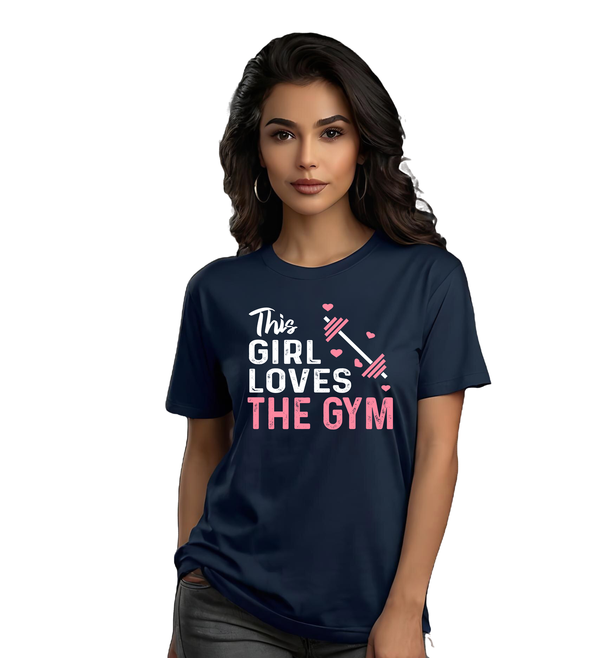 This Girl Loves the Gym | Cute Workout Fitness T-Shirt for Women