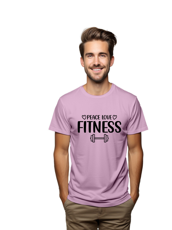 Peace Love Fitness T-Shirt – Motivational Gym Wear