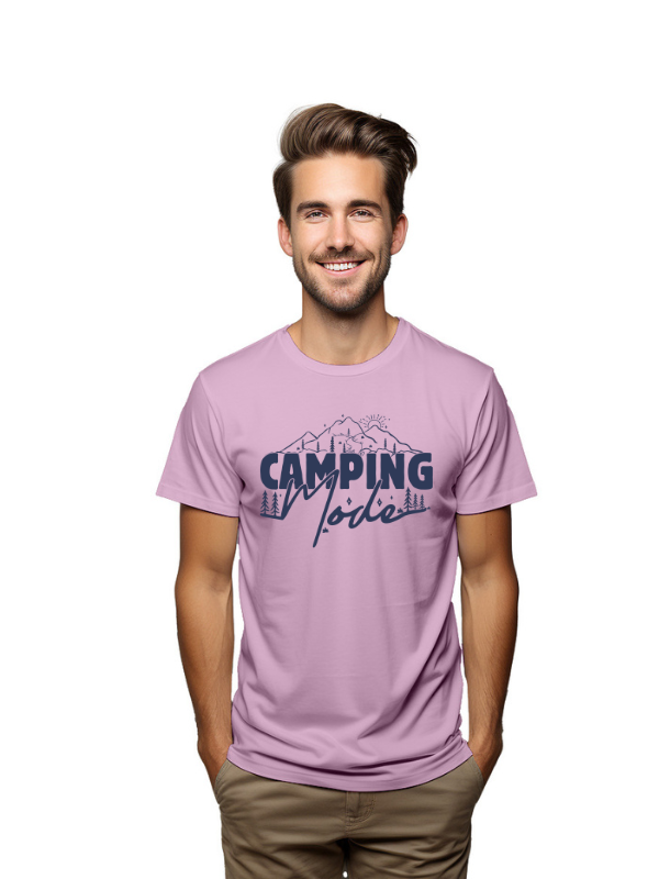 Camping Mode Mountain Adventure T-Shirt – Men's Outdoor Explorer Tee