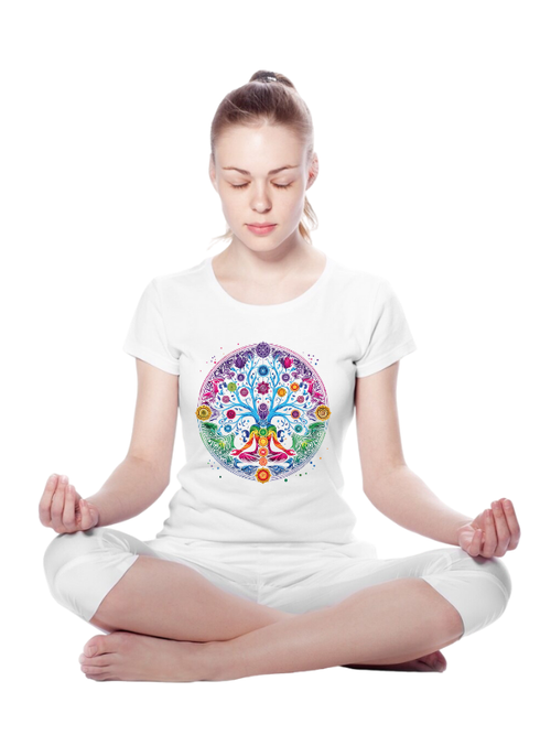 "Chakra Phases of the Moon" Unisex Yoga T-Shirt – Spiritual Celestial Tee