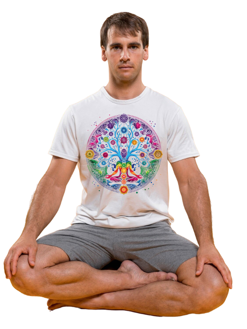 "Chakra Phases of the Moon" Unisex Yoga T-Shirt – Spiritual Celestial Tee