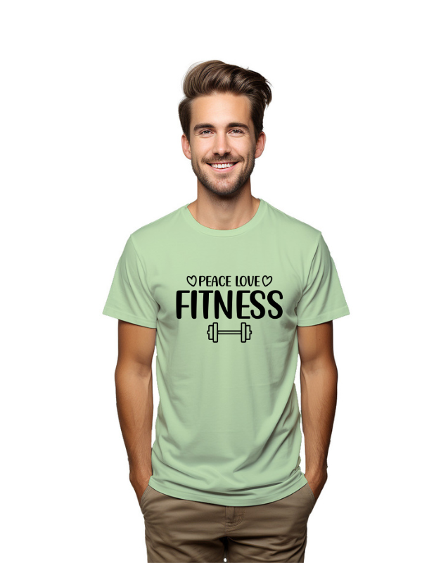 Peace Love Fitness T-Shirt – Motivational Gym Wear