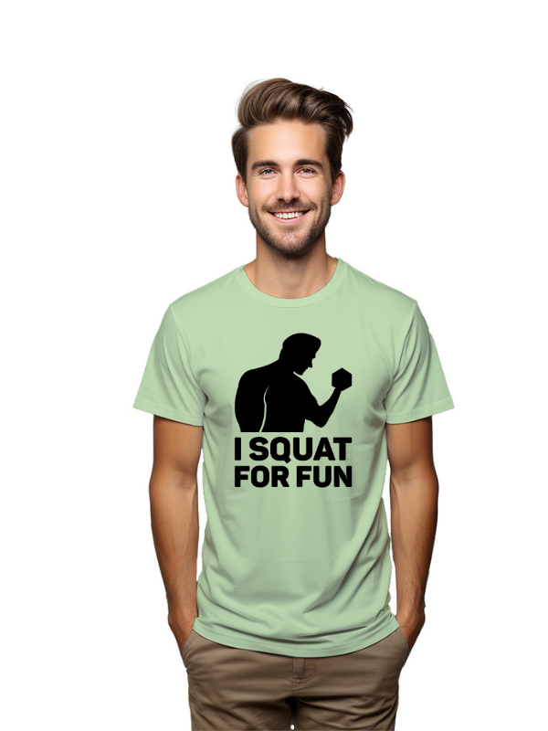Squat For Fun – Men's Fitness Graphic Tee