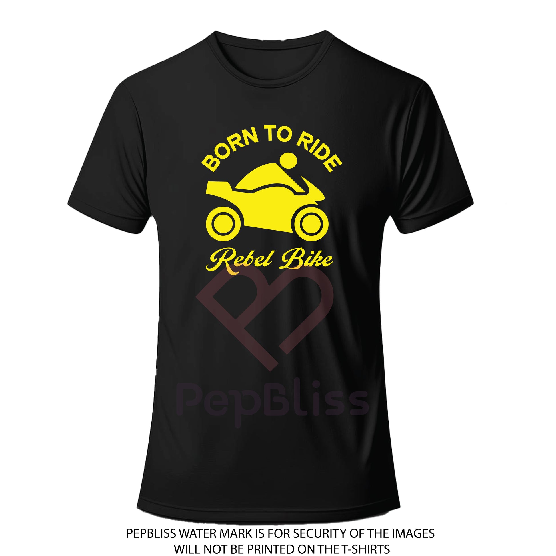 BORN TO RIDE REBEL BIKE - UNISEX BIKER T-SHIRT
