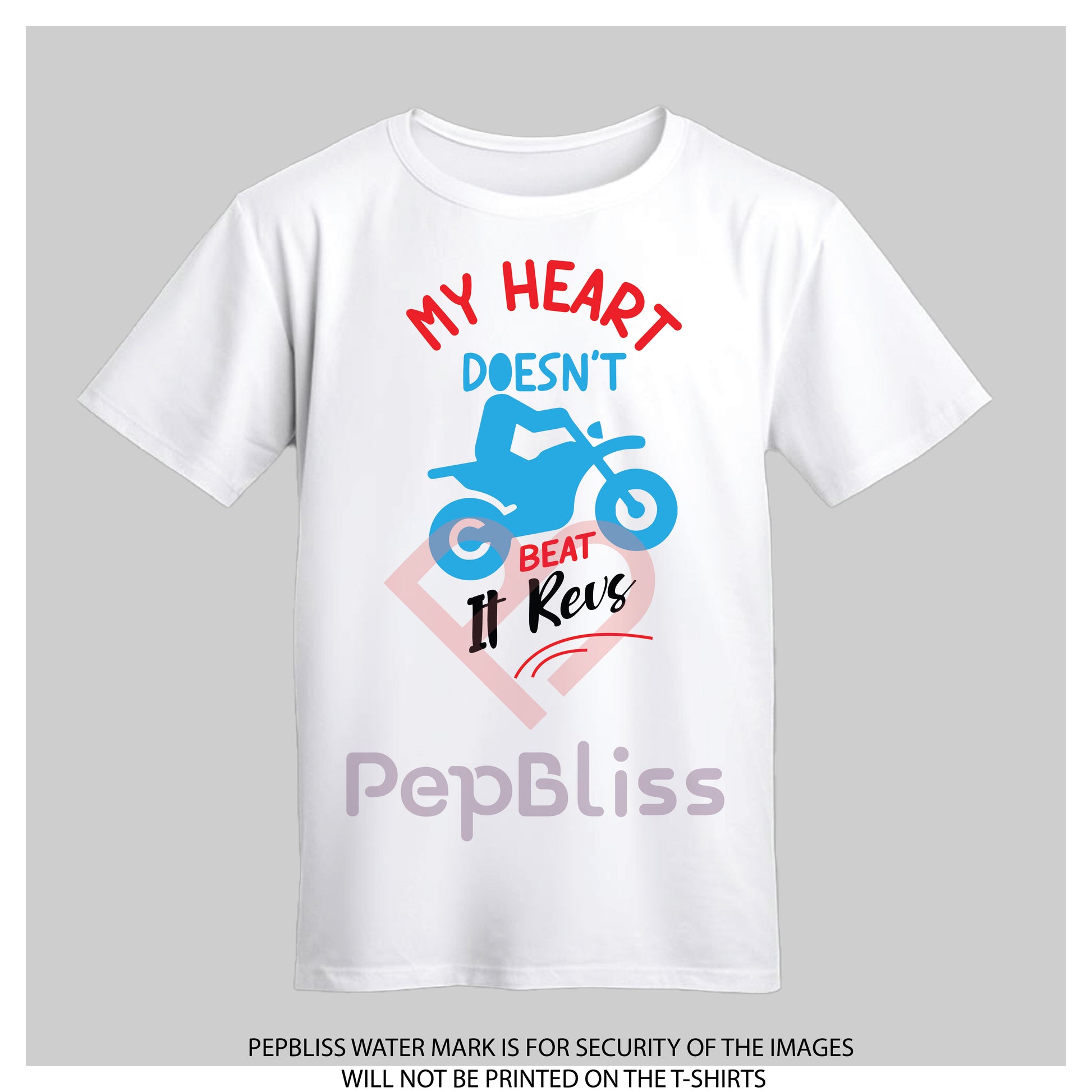 MY HEART DOESN'T BEAT IT RESS - UNISEX BIKER T-SHIRT