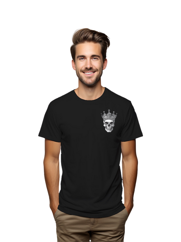 Crowned Skull Graphic T-Shirt, Cotton, Unisex Short Sleeve